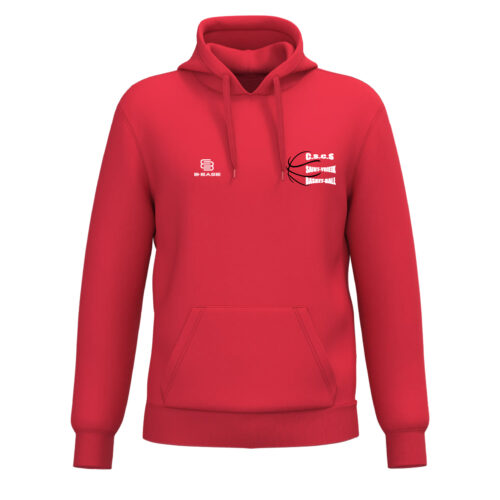 Sweat à capuche Saint Yrieix Basket - Origine - Rouge